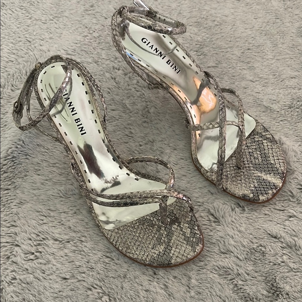 Gianni Bini Women's Snakeskin Strappy Heels
